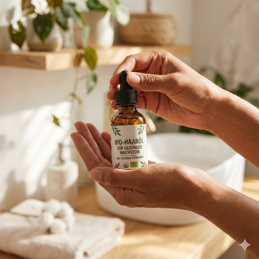 Bio-Haaröl für kräftiges, gesundes Haarwachstum – Mit Argan & Rosmarin
