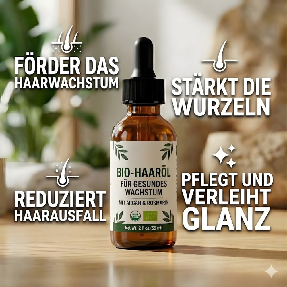 Bio-Haaröl für kräftiges, gesundes Haarwachstum – Mit Argan & Rosmarin
